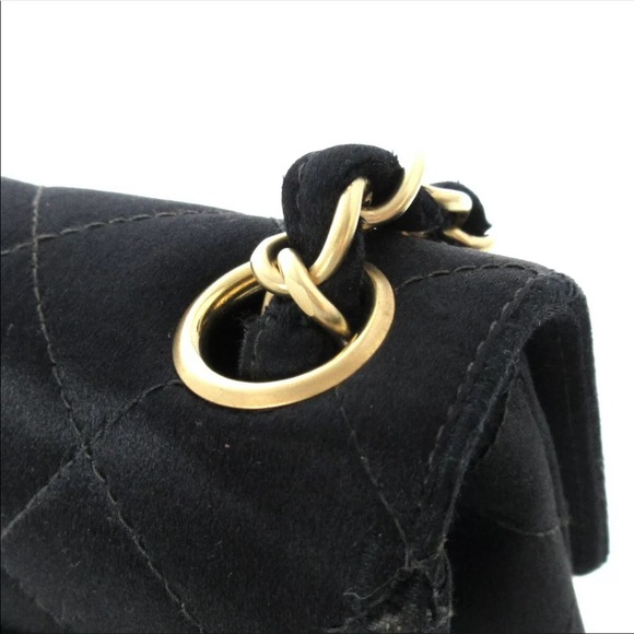 💜CHANEL Mini Matelasse Chain Shoulder Crossbody Bag Satin - Picture 11 of 12